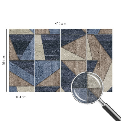 3D fototapet med geometriska mönster