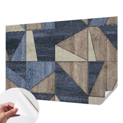 3D fototapet med geometriska mönster