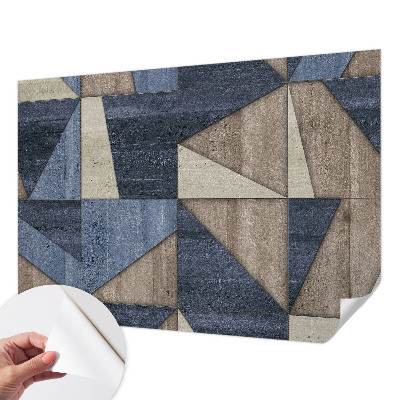 3D fototapet med geometriska mönster