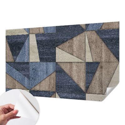 3D fototapet med geometriska mönster