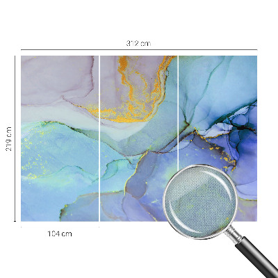Peel and stick fototapet med akvarellformer