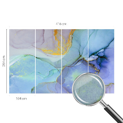 Peel and stick fototapet med akvarellformer