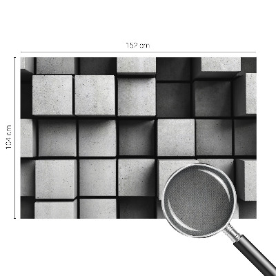 Självhäftande fotovägg med mönster av geometriska kuber