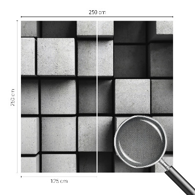 Självhäftande fotovägg med mönster av geometriska kuber