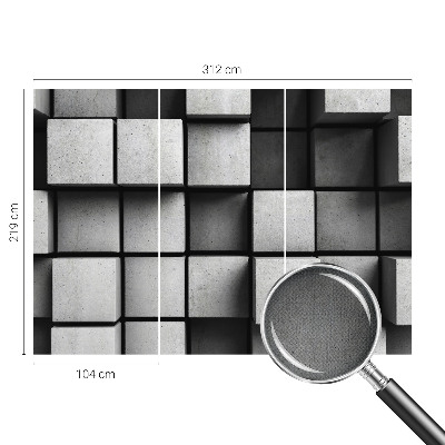 Självhäftande fotovägg med mönster av geometriska kuber