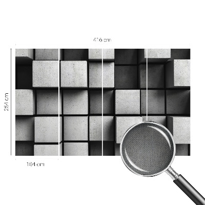 Självhäftande fotovägg med mönster av geometriska kuber