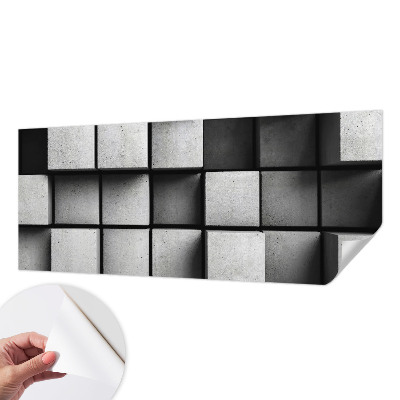 Självhäftande fotovägg med mönster av geometriska kuber