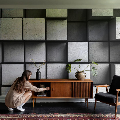 Självhäftande fotovägg Geometriska kuber