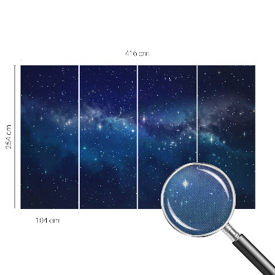 Fototapet för barn med motiv av en stjärnklar natt