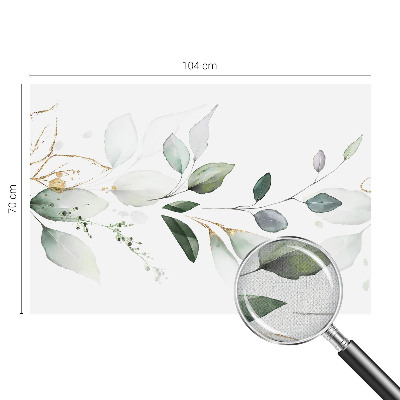 Självhäftande fotovägg med motiv av gröna blad