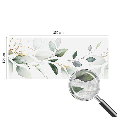 Självhäftande fotovägg Gröna blad