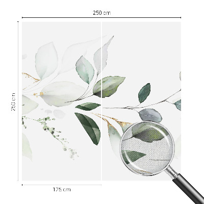 Självhäftande fotovägg Gröna blad