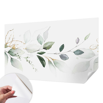 Självhäftande fotovägg Gröna blad