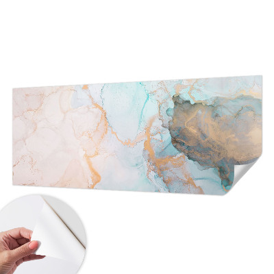 3D fototapet med akvarellvågor