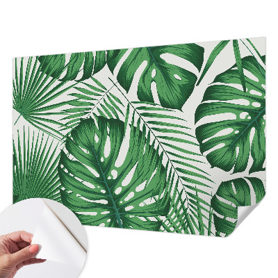 Fototapet barn med tropiska löv i barnvänlig design