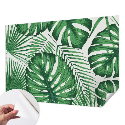 Fototapet barn med tropiska löv i barnvänlig design