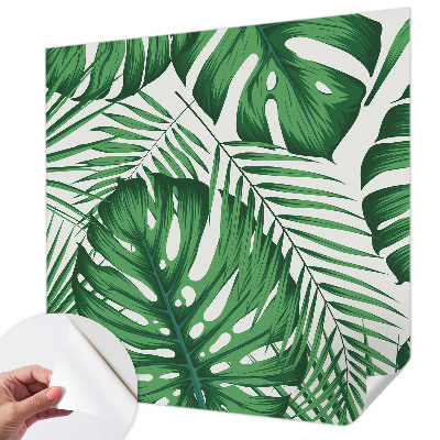 Fototapet barn med tropiska löv i barnvänlig design