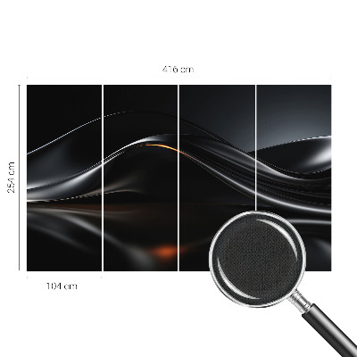 3D fototapet Metalliska vågor