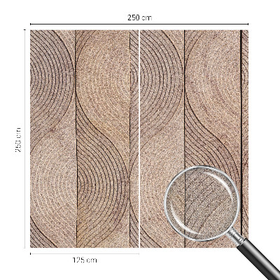 Peel and stick fototapet med motiv av vågor i trä