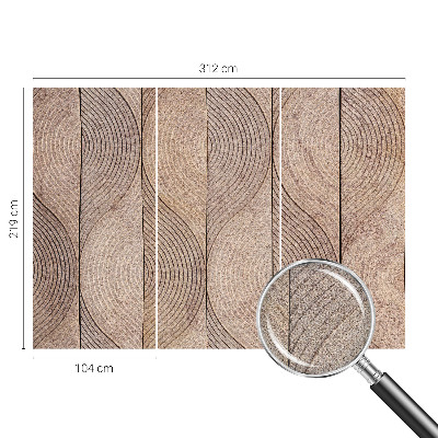 Peel and stick fototapet Vågor av trä