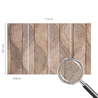 Peel and stick fototapet med motiv av vågor i trä