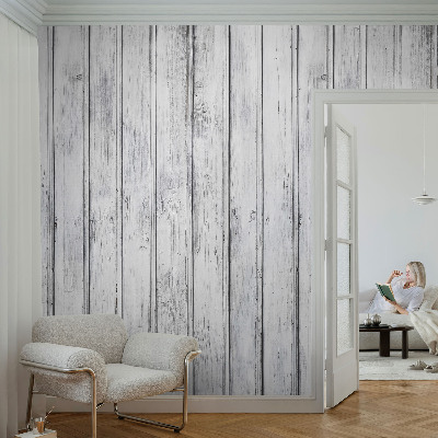 Fototapet barnrum med motiv av träplankor