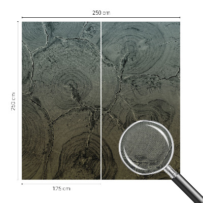 Självhäftande fotovägg Träringar