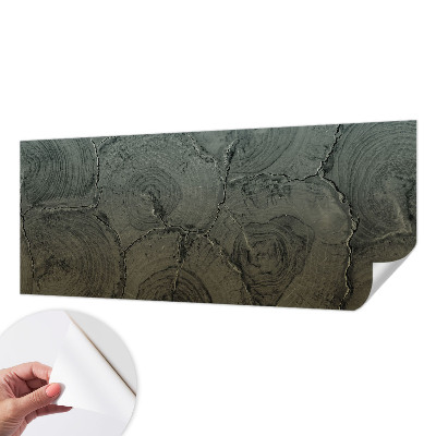 Självhäftande fotovägg Träringar