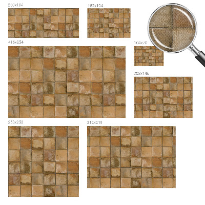Peel and stick fototapet med rustik mosaik