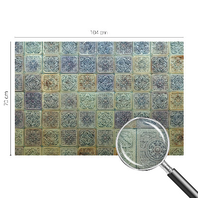 3D fototapet med mönster av geometriska plattor