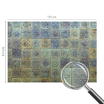 3D fototapet med mönster av geometriska plattor