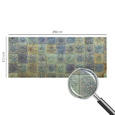 3D fototapet med mönster av geometriska plattor