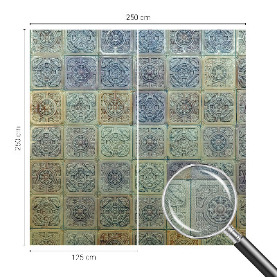 3D fototapet med mönster av geometriska plattor