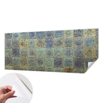 3D fototapet med mönster av geometriska plattor
