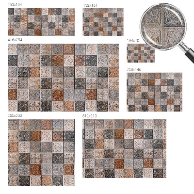 Fototapet barnrum Dekorativa plattor