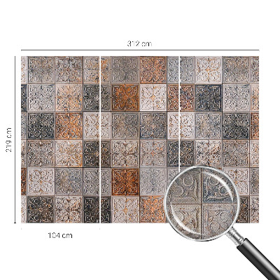 Fototapet barnrum Dekorativa plattor