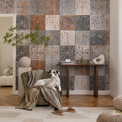 Fototapet barnrum Dekorativa plattor