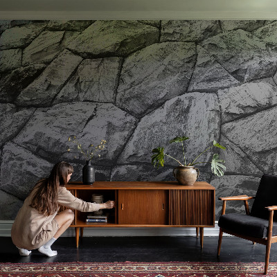 Självhäftande fototapet med stentexturer