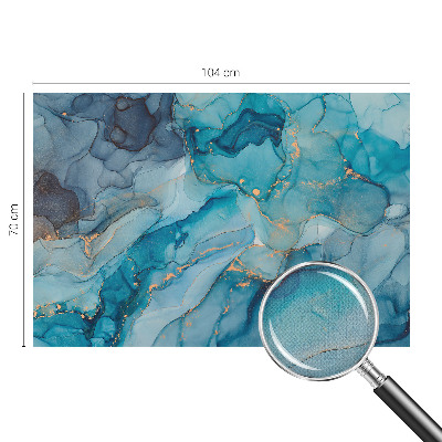 3D fototapet med blå abstrakt design