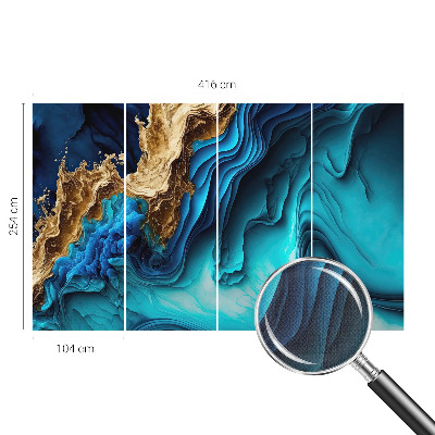 3D fototapet Energivågor