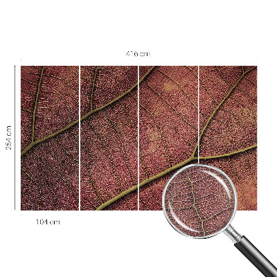 Självhäftande fotovägg Lövaktig konsistens