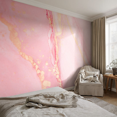 Självhäftande fotovägg med en pastellfärgad abstrakt design