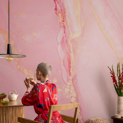 Självhäftande fotovägg med en pastellfärgad abstrakt design