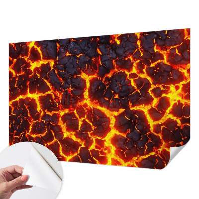 Självhäftande fototapet med motiv av stark magma