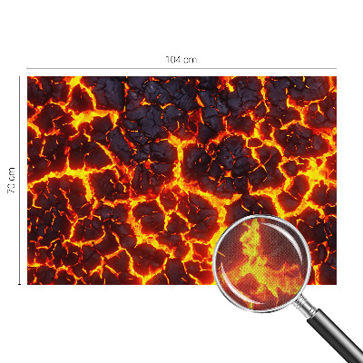 Självhäftande fototapet med motiv av stark magma