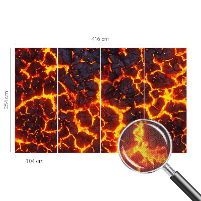 Självhäftande fototapet med motiv av stark magma