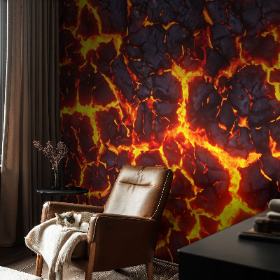 Självhäftande fototapet med motiv av stark magma