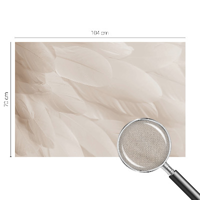 Peel and stick fototapet med mönster av eteriska fjädrar