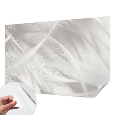 3D fototapet med ett mönster av subtila fjädrar