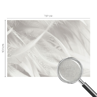 3D fototapet med ett mönster av subtila fjädrar